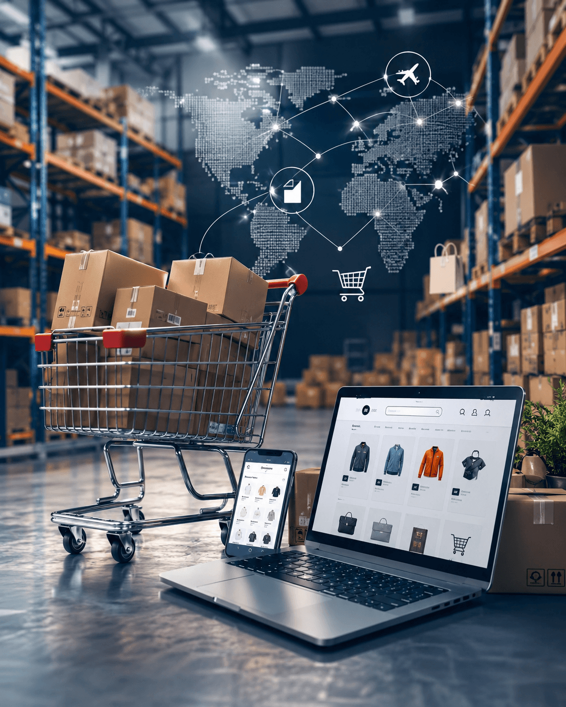 Modern ecommerce warehouse